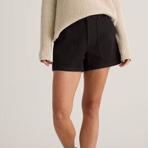 Quince Organic Stretch Cotton Twill Utility Shorts